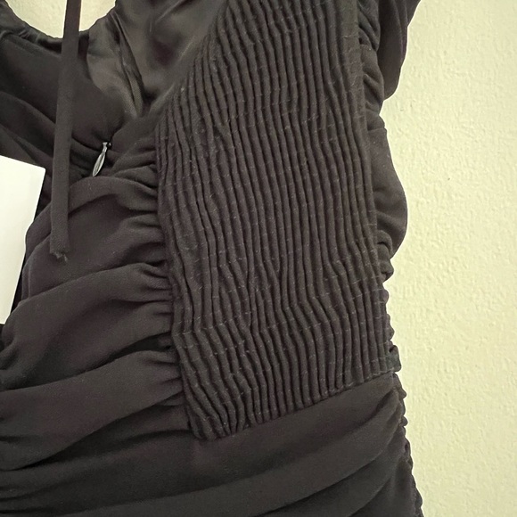 Zara woman’s black Ruched halter mini dress - Picture 11 of 16